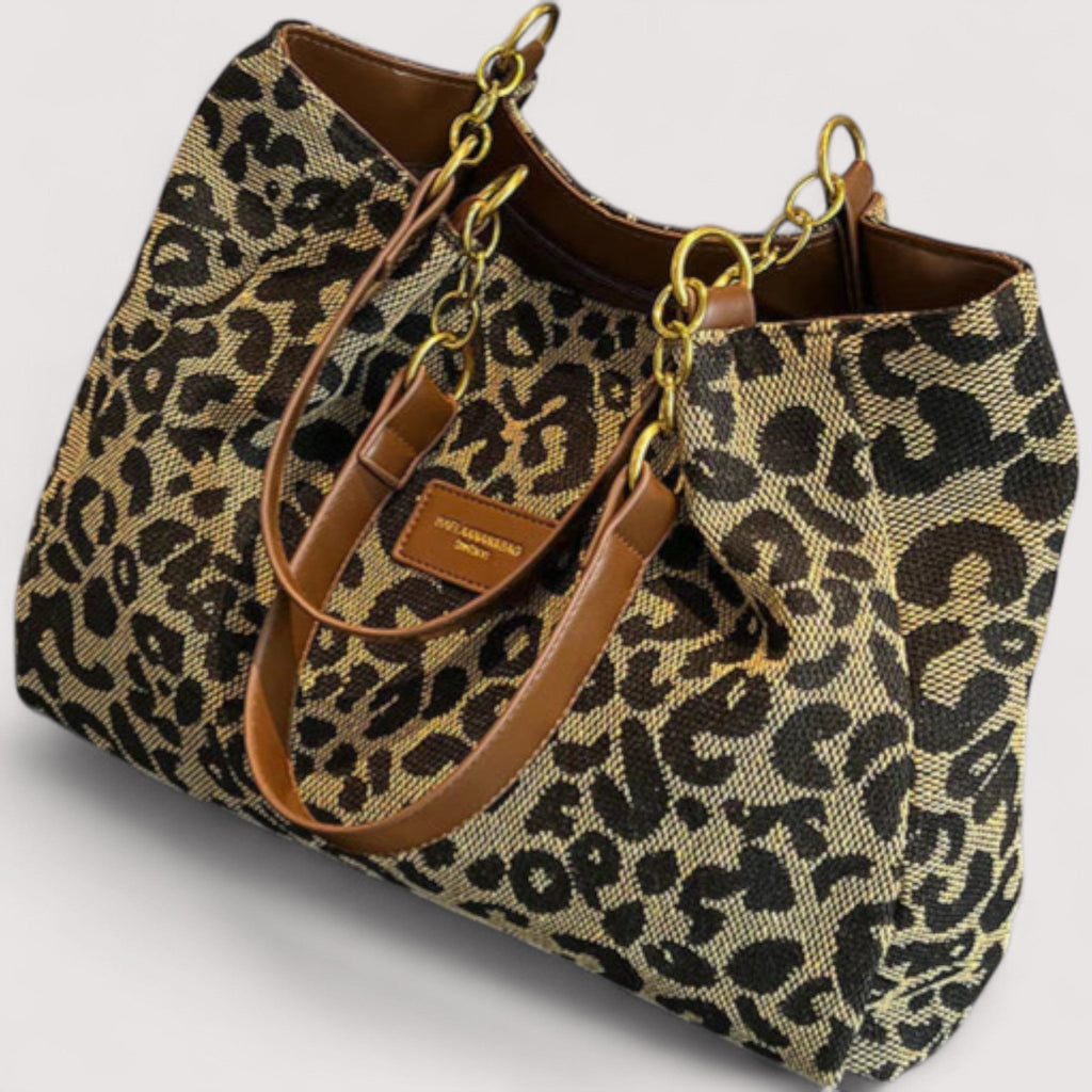 Lévrier – Bolso de Compras de Lona Leopardo
