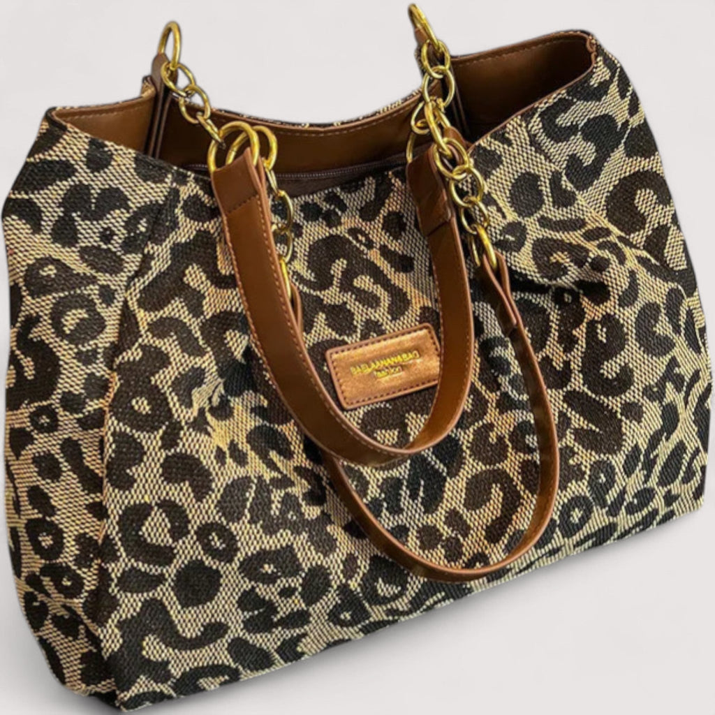 Lévrier – Bolso de Compras de Lona Leopardo