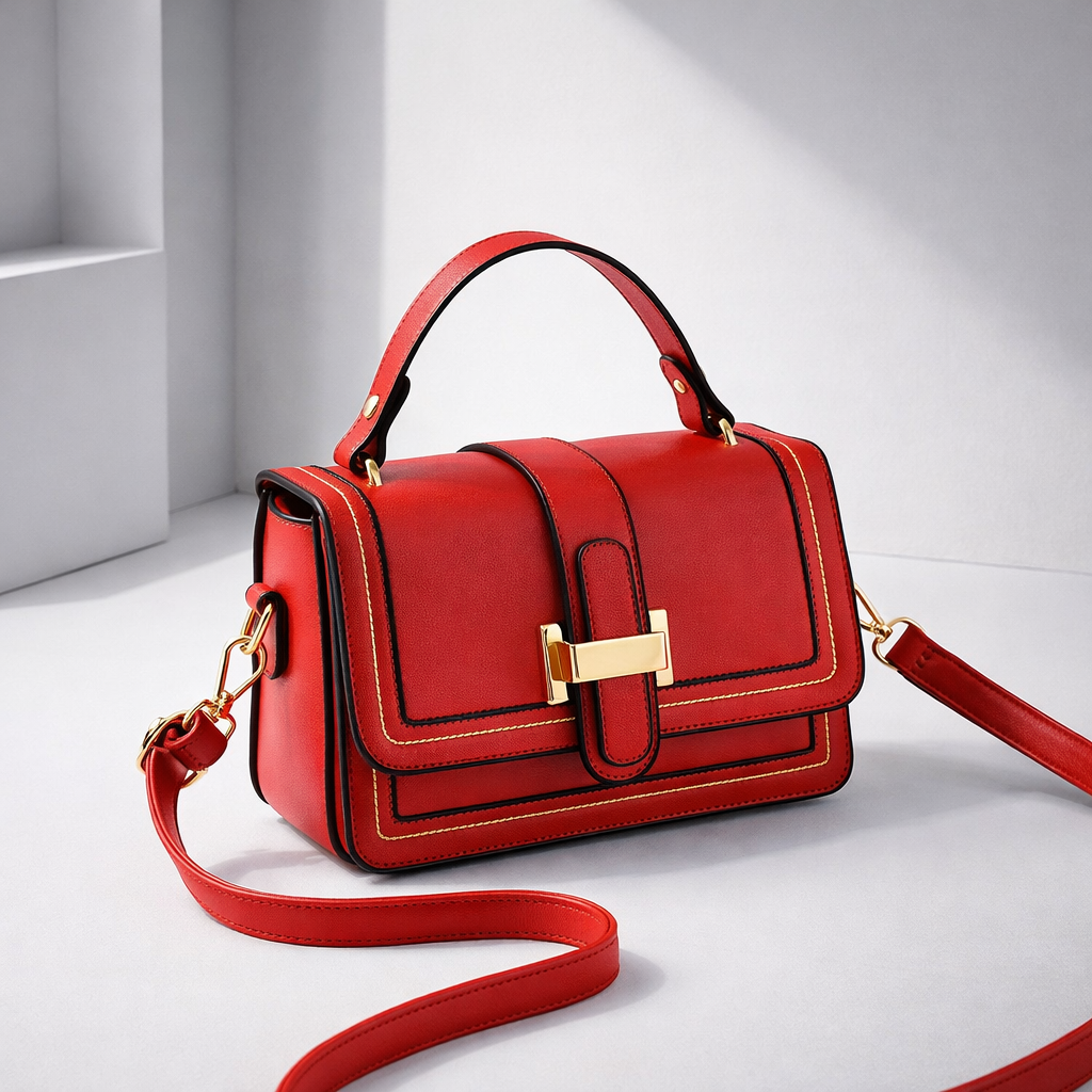Luna Paris - Bolso de Mano de Piel Elegante