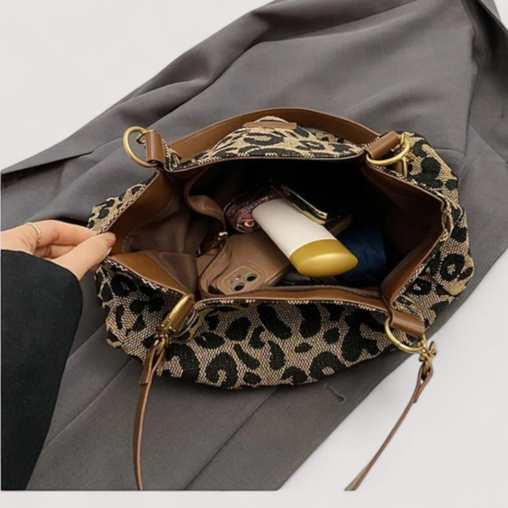 Lévrier – Bolso de Compras de Lona Leopardo