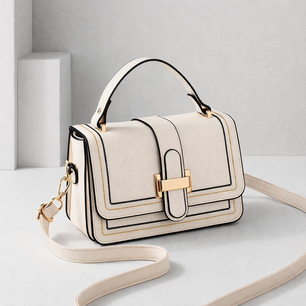 Luna Paris - Bolso de Mano de Piel Elegante