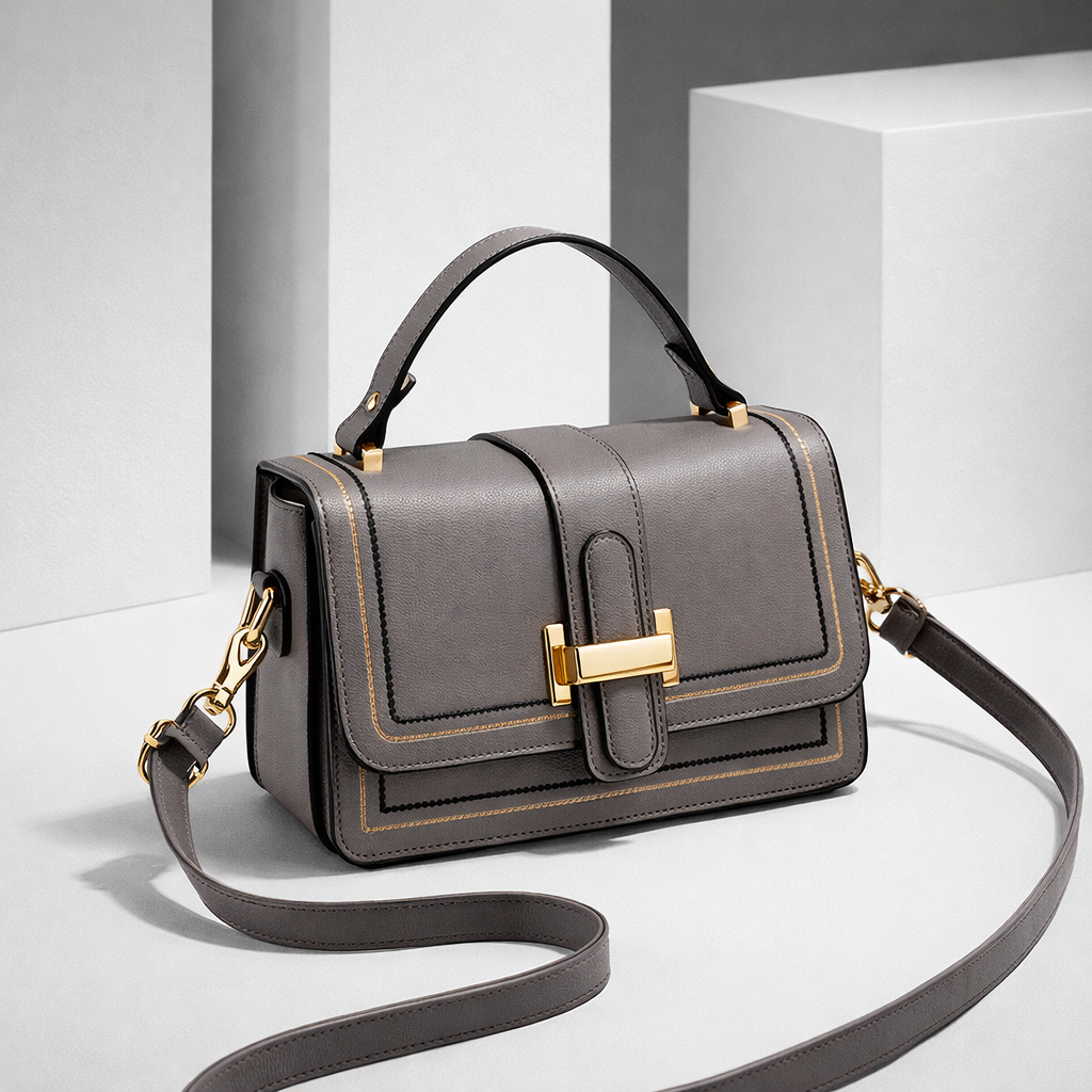 Luna Paris - Bolso de Mano de Piel Elegante