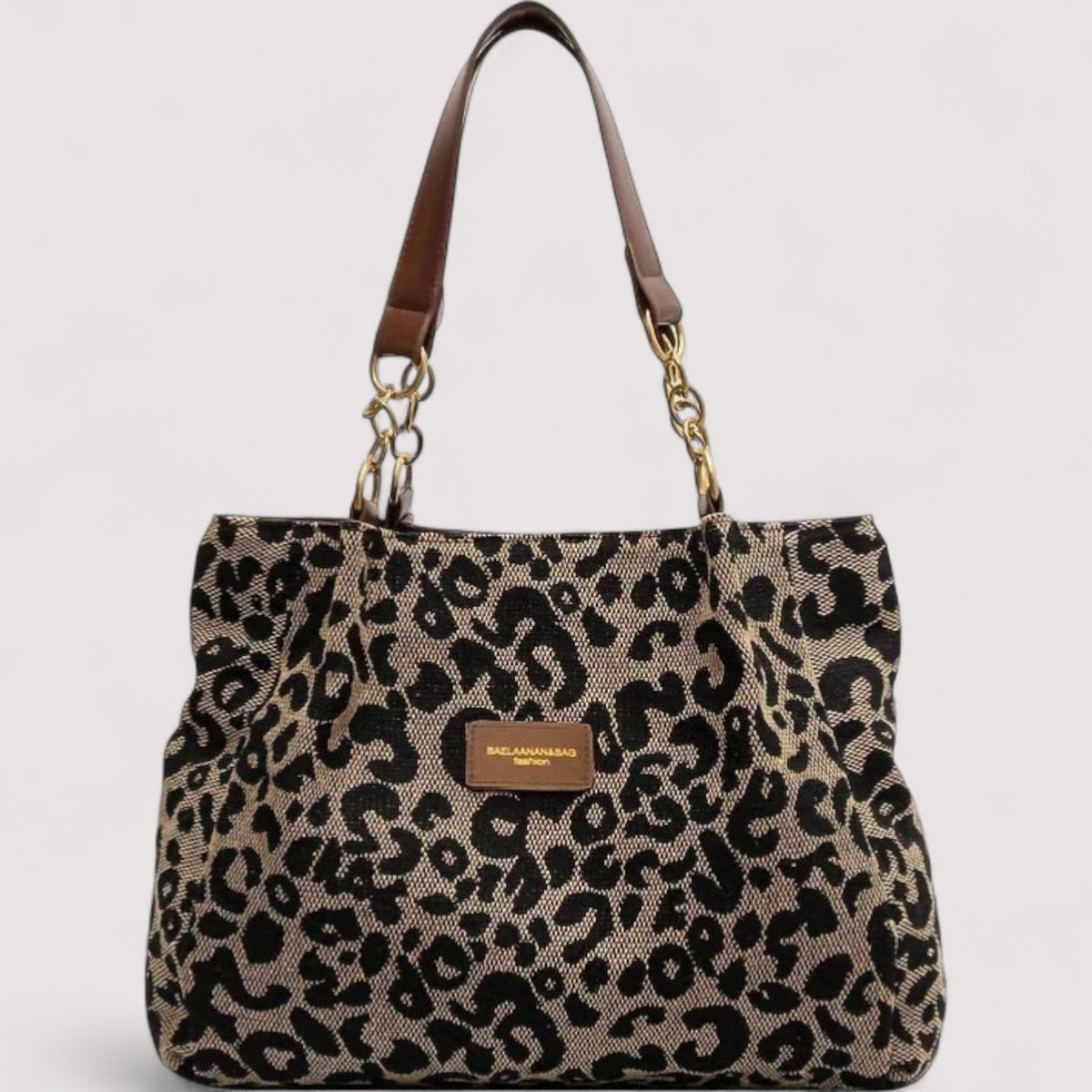 Lévrier – Bolso de Compras de Lona Leopardo