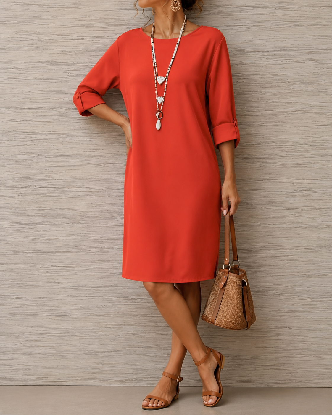 Adriana | Vestido Midi con efecto vientre plano para una silueta esbelta