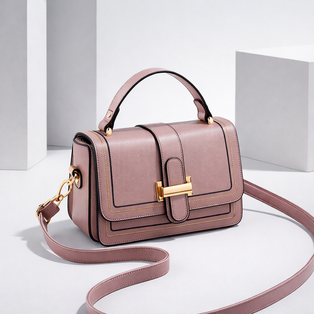Luna Paris - Bolso de Mano de Piel Elegante