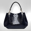 Lusso Milano - Bolso de Hombro Efecto Cocodrilo