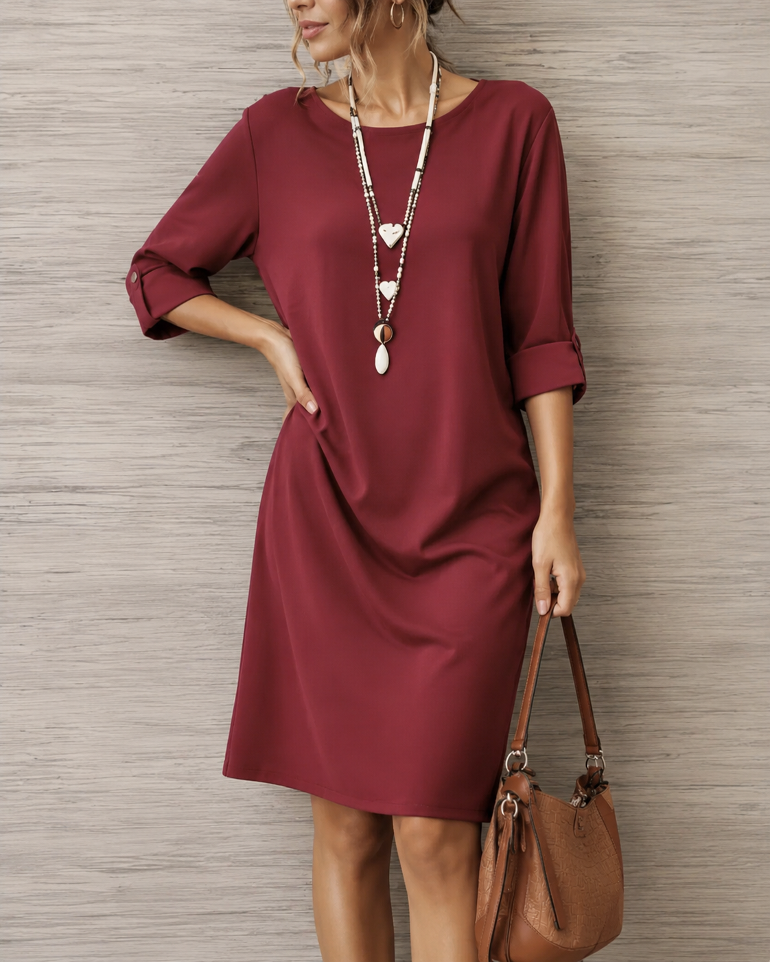 Adriana | Vestido Midi con efecto vientre plano para una silueta esbelta