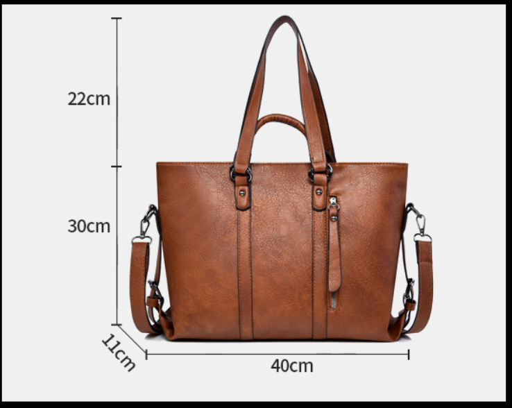 Olívia - Bolso de Mano de Piel Grande