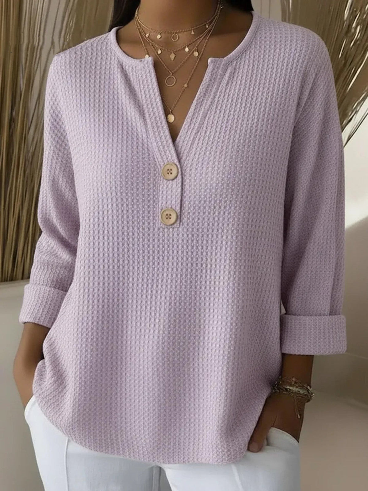 Pilar | Top Henley con Botones
