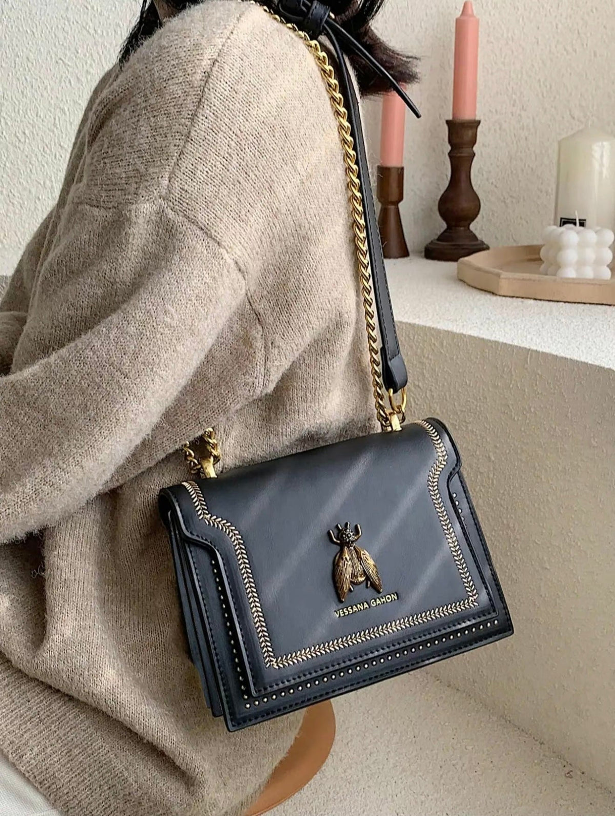 Éloria Paris - Bolso de Mano de Cadena de Lujo