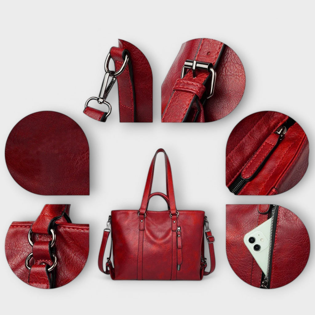 Olívia - Bolso de Mano de Piel Grande