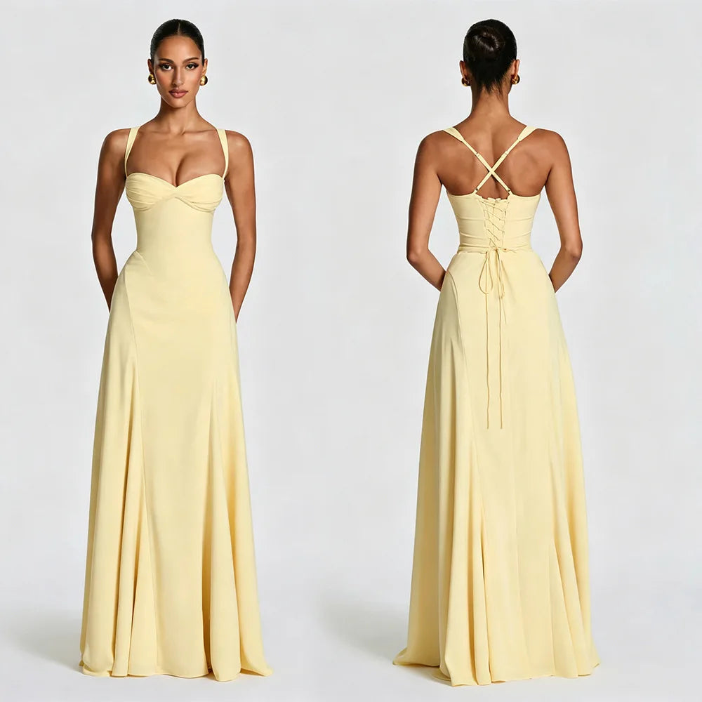 Vestido Aurora  Elegante Espalda Descubierta