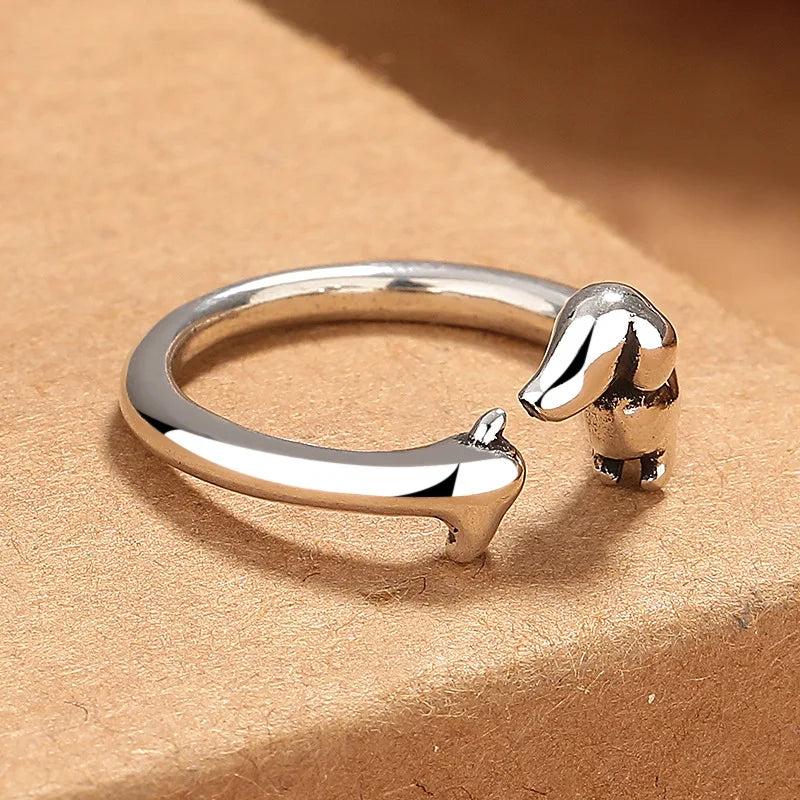 Perro Salchicha | Anillo Ajustable