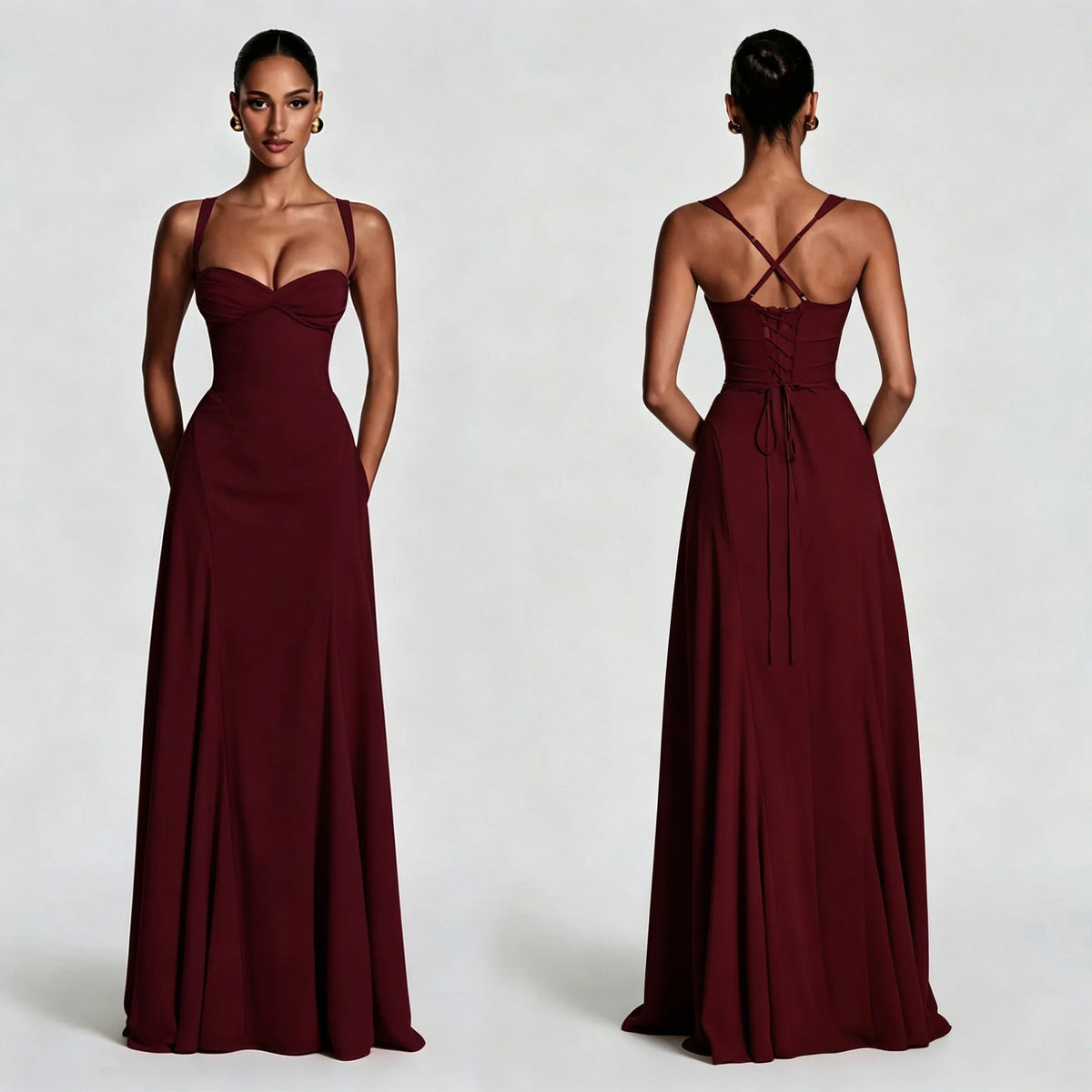 Vestido Aurora  Elegante Espalda Descubierta