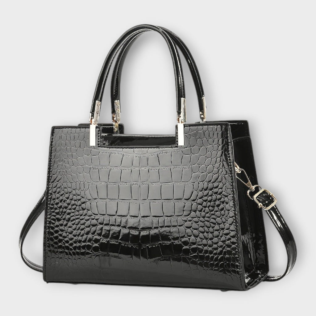 Maison Verdelle - Bolso de Mano con Estampado Cocodrilo Brillante