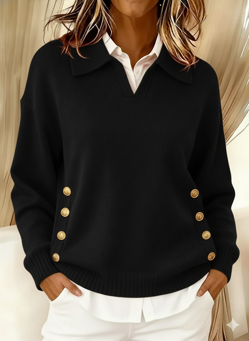 Montserrat | Jersey de Cuello en V con Cuello Polo