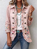 Martina | Chaqueta Floral con Volantes y Botones
